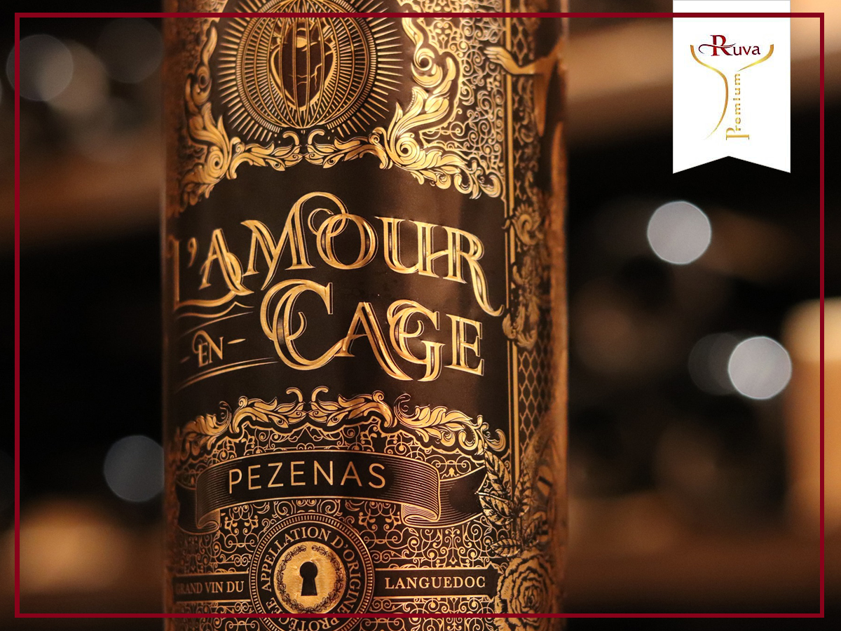 Rượu vang L'Amour en Cage Pezenas thương hiệu của sự đẳng cấp.