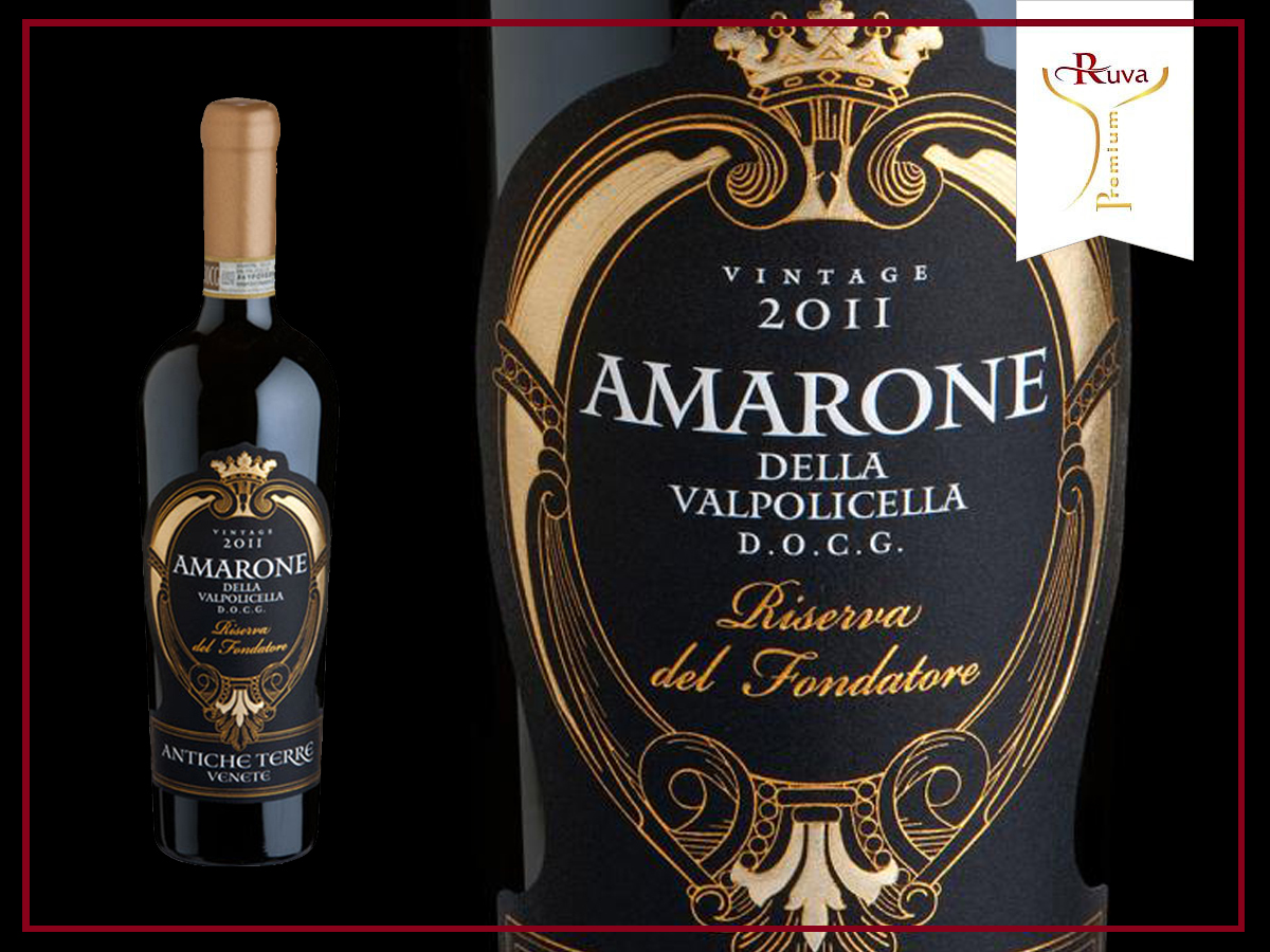 Amarone Della Valpolicella Riserva del Fondatore DOCG 2011 thuộc dòng rượu cao cấp của thương hiệu Antiche Terre
