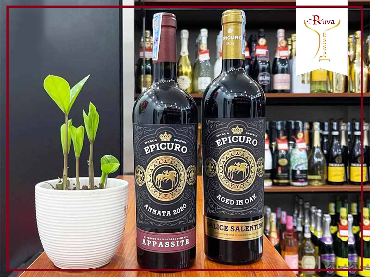 Epicuro AGED IN OAK 2020 là dòng rượu nho thương hiệu của ý