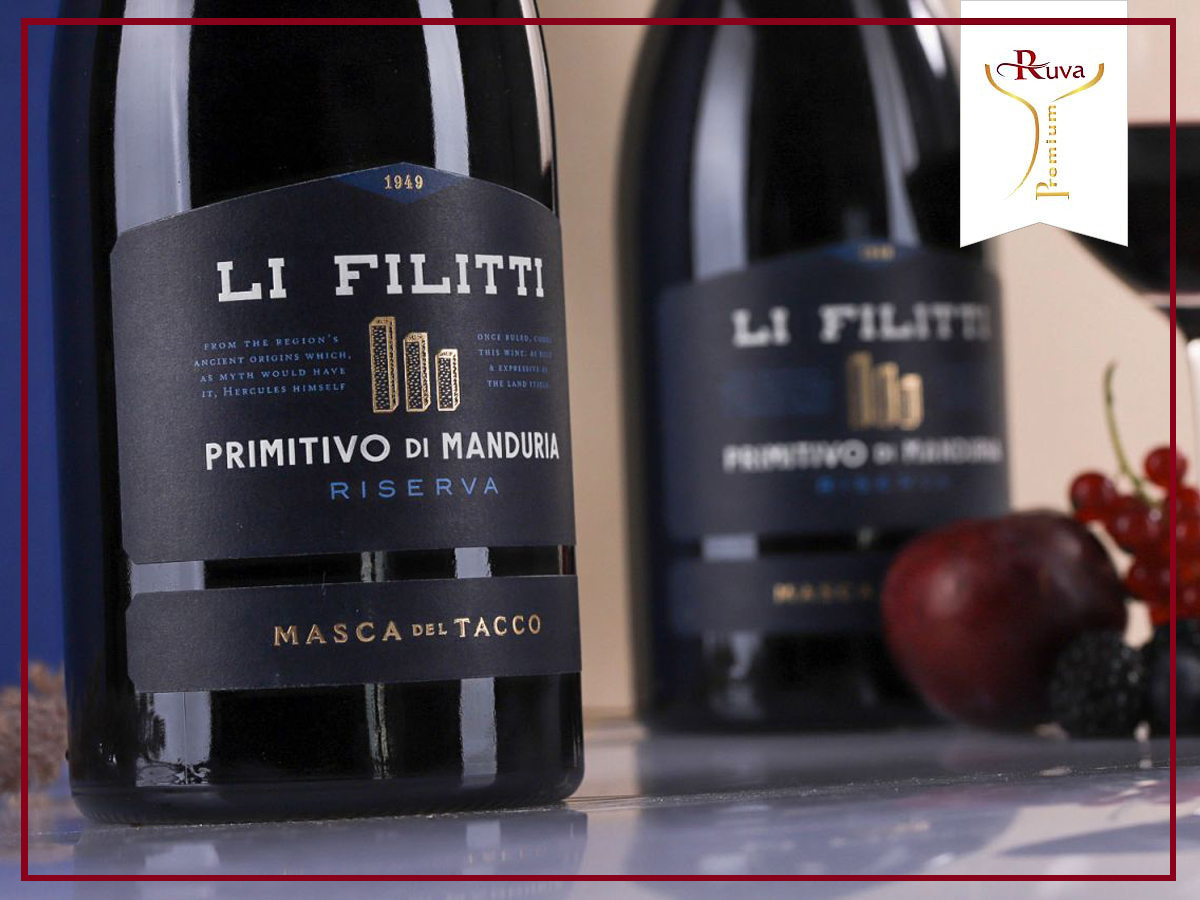 Rượu vang đỏ Li Filitti Primitivo di Manduria 14.5% nổi tiếng là một hương vị mang đậm văn hóa và truyền thống đến từ vùng đất Apulien ngọt ngào