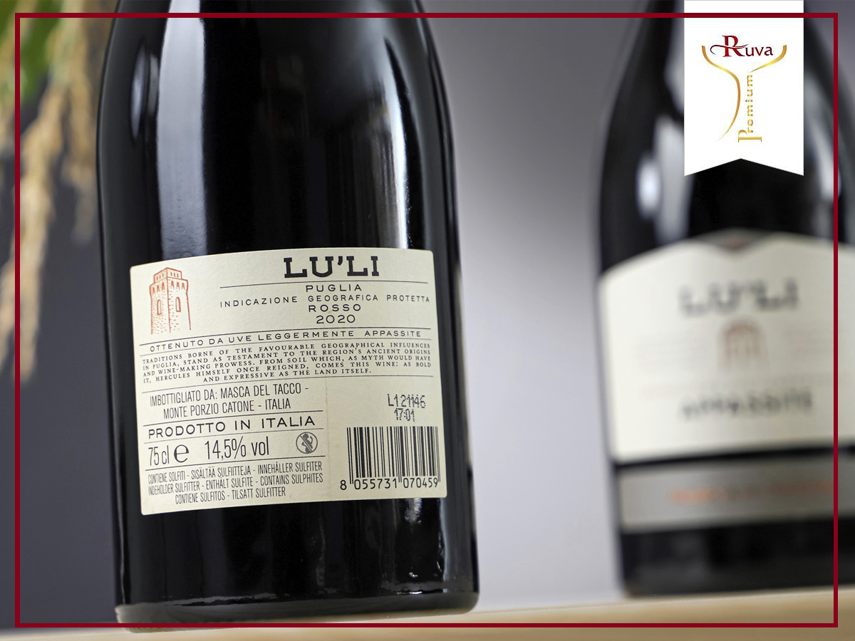 Rượu vang đỏ Lu'Li Appassite 14.5 % đến từ Puglia - Ý