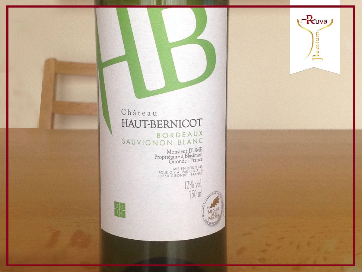 Rượu vang Pháp CH HAUT-BERNICOT có nồng độ cồn thấp chỉ 12.5%