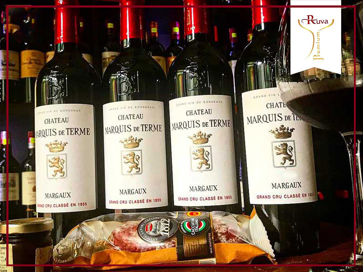 Rượu vang CH MARQUIS DE TERME là sự kết hợp hài hòa của các loại hương vị.