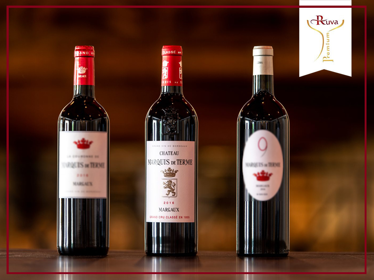 Rượu vang CH MARQUIS DE TERME tượng trưng cho đẳng cấp của thương hiệu.