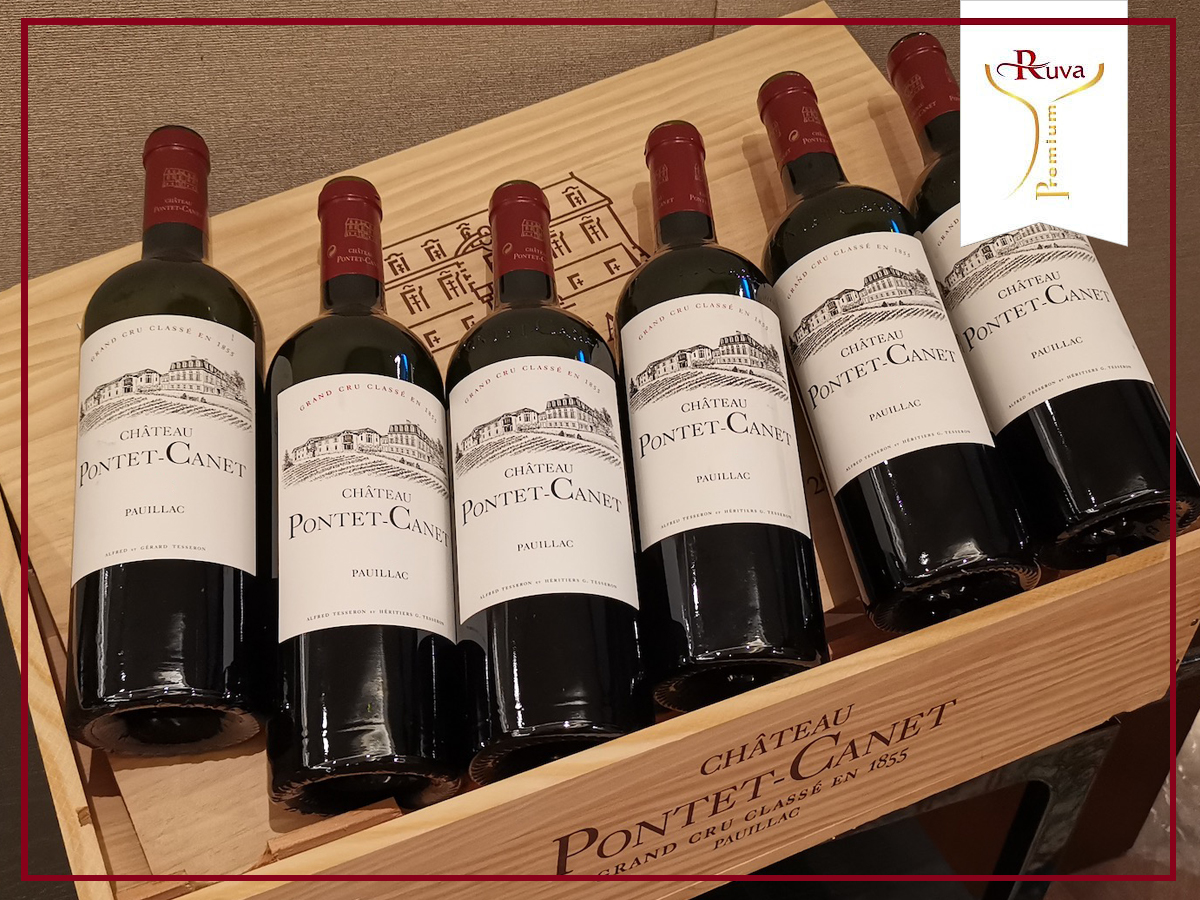  Rượu vang CH PONTET CANET mang phong cách cổ điển.