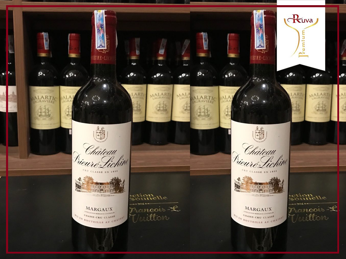 Rượu vang Château Prieure Lichine Margaux Grand Cru Clase 2015 với hương thơm tinh tế, dịu nhẹ.