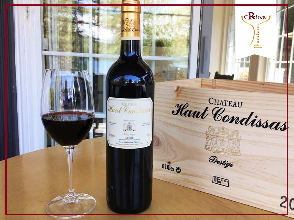 Rượu vang Chateau Haut-Condissas Prestige 2014 với nồng độ cồn 14,5% cùng với nồng độ axit mạnh mẽ 