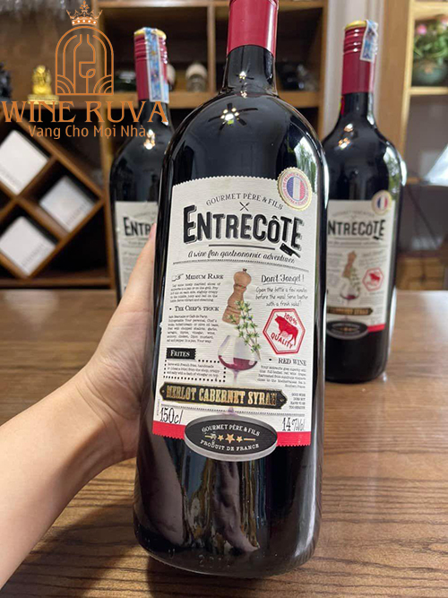 Rượu vang Pháp Entrecote với hương vị độc đáo, quyến rũ đầy mê hoặc.