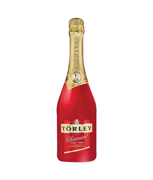 Rượu vang Hungary Torley Sweet Red Sparkling Wine ấn tượng với màu đỏ quyến rũ.