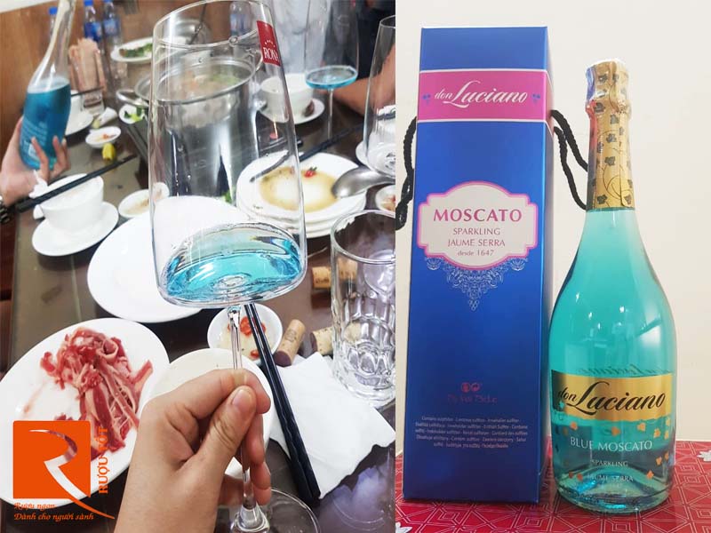 Rượu vang Ý Don Luciano Blue Moscato có nồng độ công 7% khá nhẹ nhàng