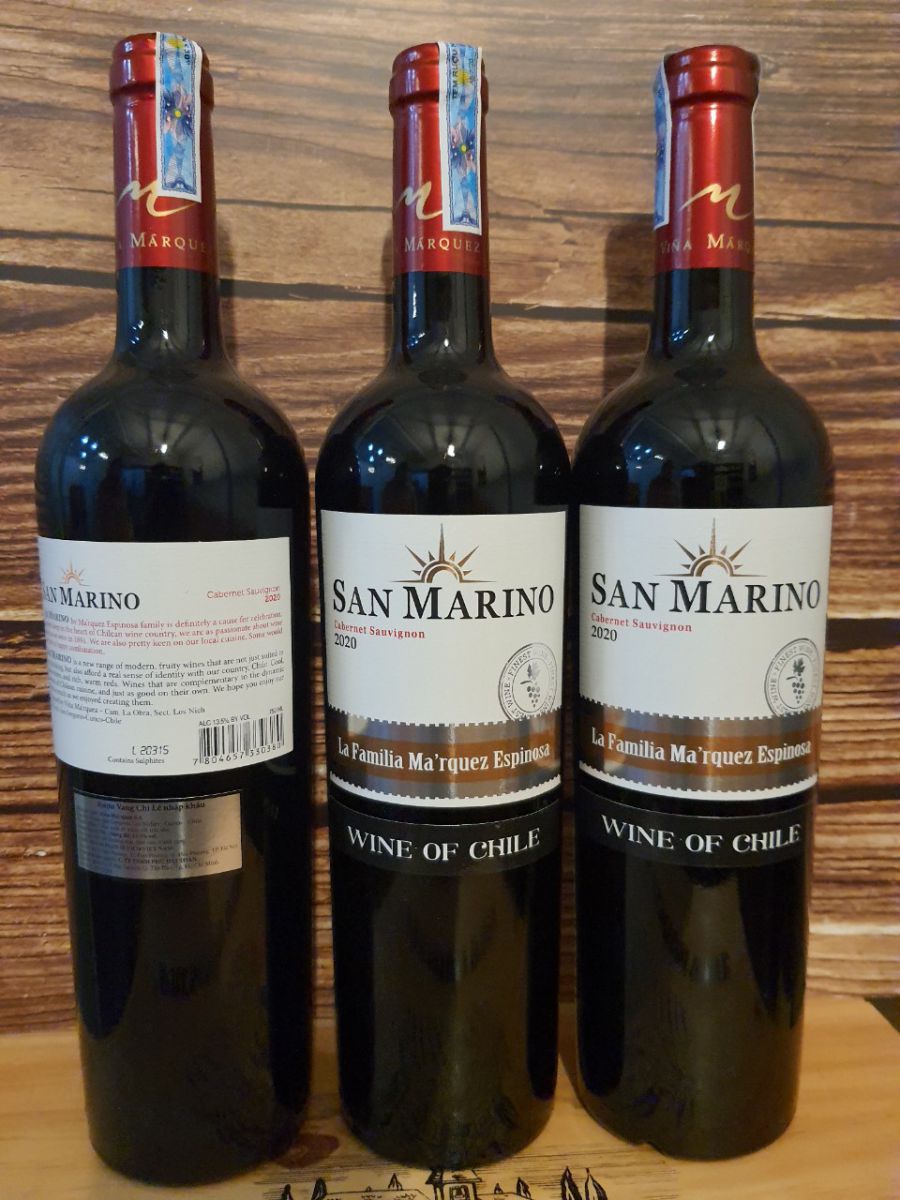 Rượu San Marino Cabernet Sauvignon Classic 13.5% 