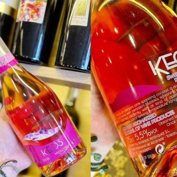 Rượu vang nổ Keos Pink Moscato 7% ABV