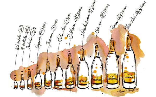 Kích thước và quy chuẩn chai rượu vang