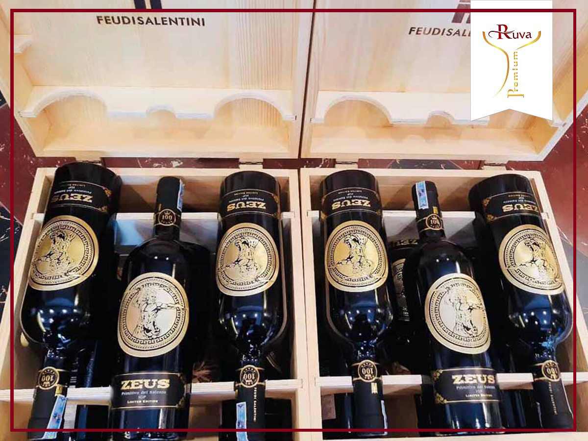 Rượu vang RUVA tiếp tục tung ra thêm nhiều dòng sản phẩm tuyệt vời như ZEUS Primitivo .